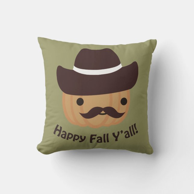 Glad höst y'all! Pumpa Kudde (Framsida)