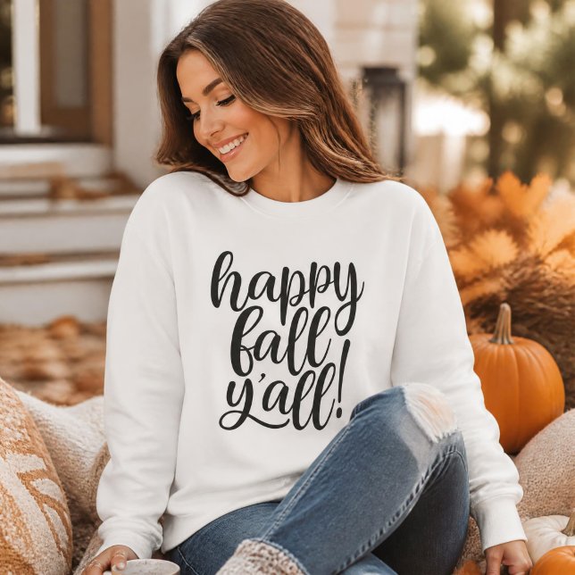 Glad höst y'all trendig script sweatshirt t shirt (Skapare uppladdad)