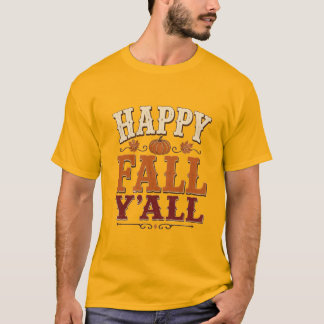 Glad höst y'all vintage sydligt höstdesign t shirt
