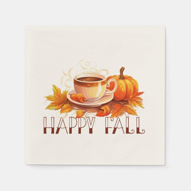 Glad höstkaffe pumpa pappersservett (Framsidan)