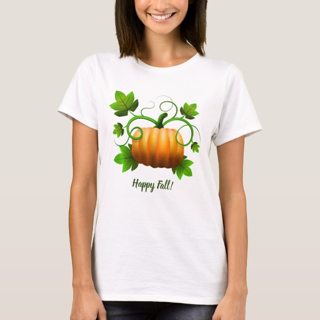Glad höstpumpa damtröja t shirt (Framsida)