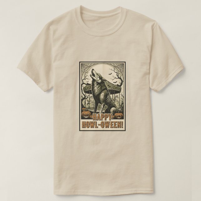 GLAD HOWL-OWEEN! T SHIRT (Design framsida)