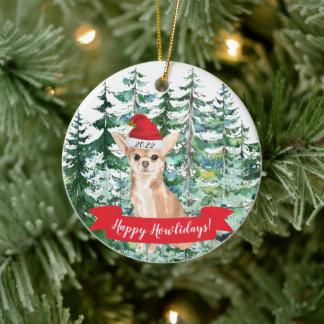 Glad Howlidays Chihuahua Hund Jul Ornament