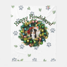 Glad Howlidays Foto Bild Fleecefilt