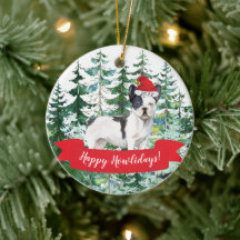 Glad Howlidays Fransk bulldog Hund Jul Ornament