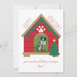 Glad Howlidays Hund Julkort