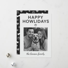 Glad Howlidays Hund Julkort