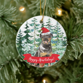 Glad Howlidays Rottweiler Hund Jul Ornament