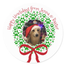 Glad Howlidays Tass Fotavtryck Julkrans Foto