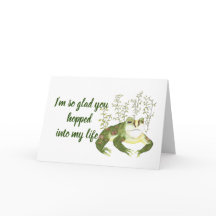 Glad huggen i mitt liv Cute Romantic Frog