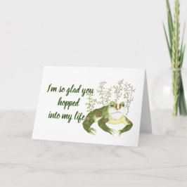 Glad huggen i mitt liv Cute Romantic Frog Kort