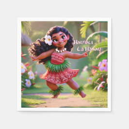 Glad hula-prinsessa pappersservett