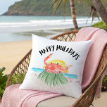 Glad Huladagar Krabb Tropisk Strand Jul Kudde<br><div class="desc">Få den lekfulla charmen av en jul vid stranden till hemmet med denna "Happy Huladays Crab" julkudde med originalillustrationen av en söt krabba som gör hula dans vid havet. Denna ö-inspirerade, ludna kudde tillför både komfort och en tropisk touch till det inre eller yttre utrymmet (var noga med att välja...</div>