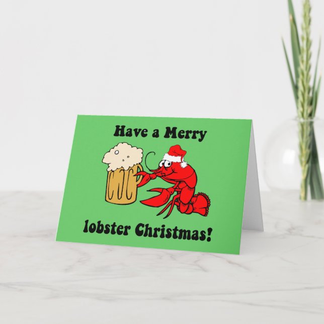 Glad hummerjul helgkort (Framsida)