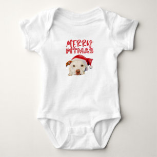 Glad hund för Terrier för Pitmas gullig Santa T Shirt