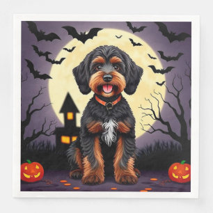 Glad hund i Halloween-tema Pappersservett