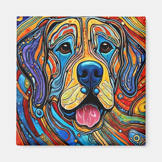 Glad Hund Magnet (Framsidan)