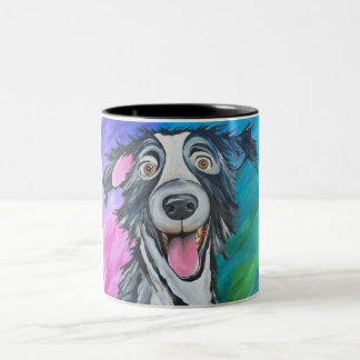 GLAD HUND MUG Två-Tonad MUGG