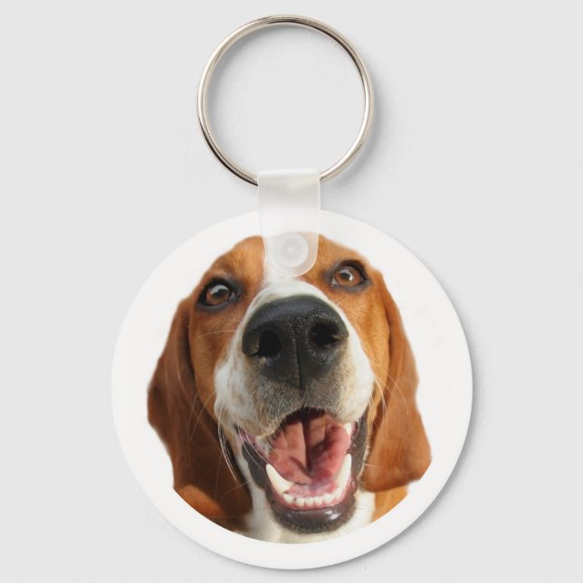 Glad Hund Nyckelring (Framsida)