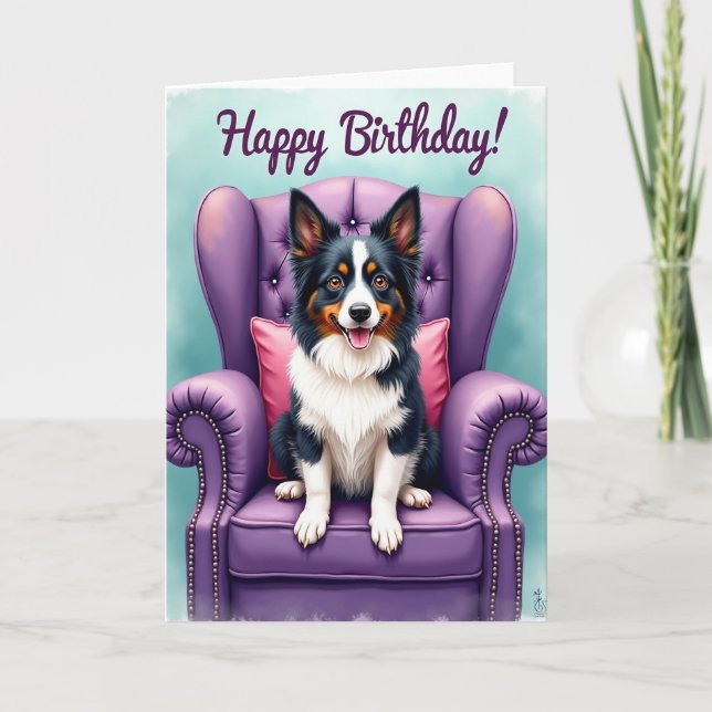 Glad Hund Porträtt Kort (Framsida)