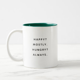 Glad Hungrig Glad Humoristisk Kollegakopp Två-Tonad Mugg