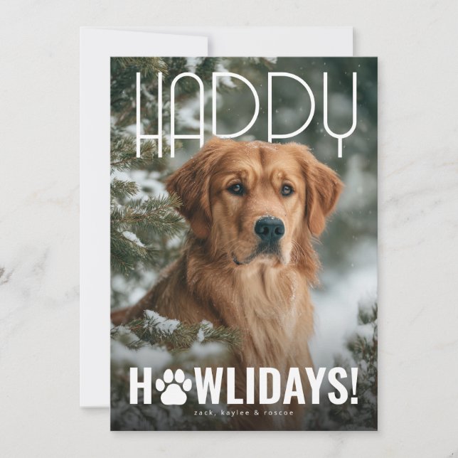 Glad Hurdag Hund Jul Julkort (Framsida)