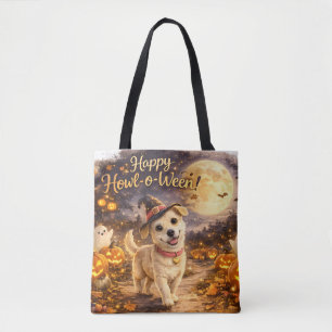 Glad Hurrag åt Halloween Söt Hund Halloween-design Tygkasse