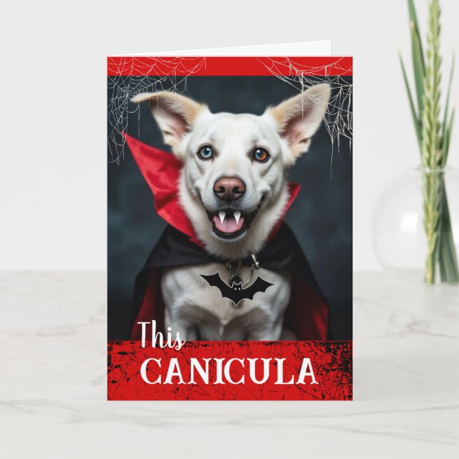Glad Hurragloween med Vampire Canicula Kort (Framsida)