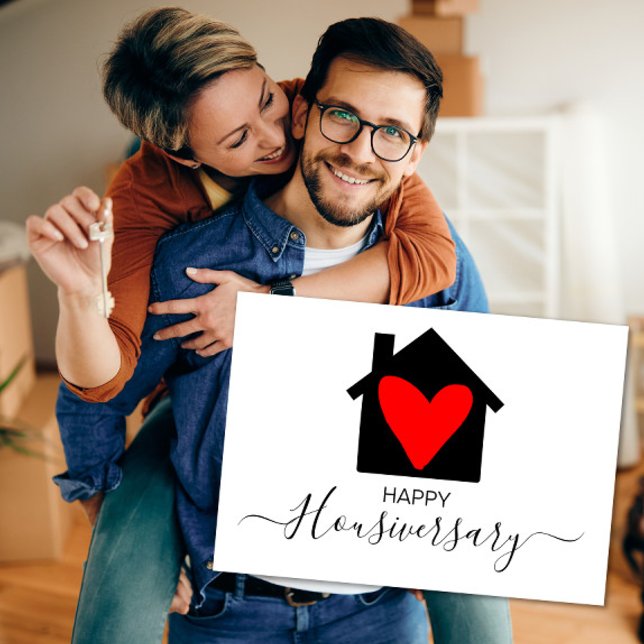 Glad husårsdag husårsfirande rekommendation kort (Skapare uppladdad)