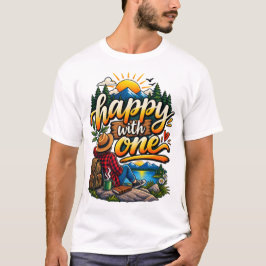 Glad i ensamhet – Soloäventyr naturdesign T Shirt
