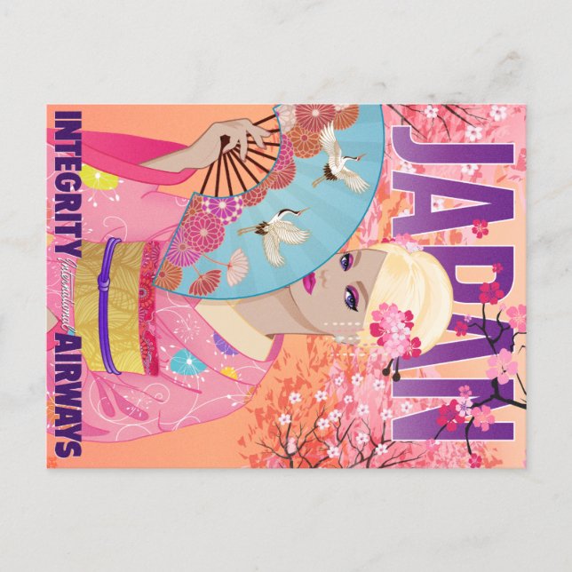 Glad i Japan Vykort (Framsida)
