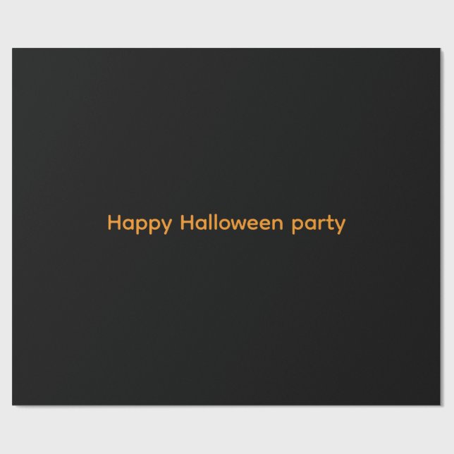Glad inslagningspapper Halloweenfest  (Platt)