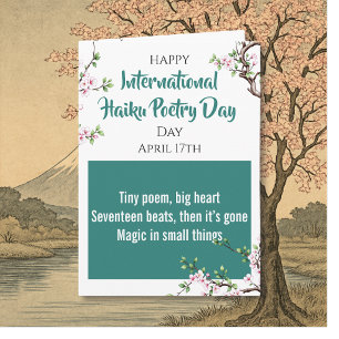 Glad Internationella Haikudagen! 17 april Kort