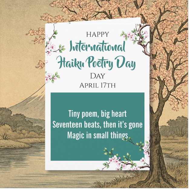 Glad Internationella Haikudagen! 17 april Kort (Skapare uppladdad)