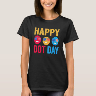 Glad Internationella Prickens Dag Färgglada Pricka T Shirt