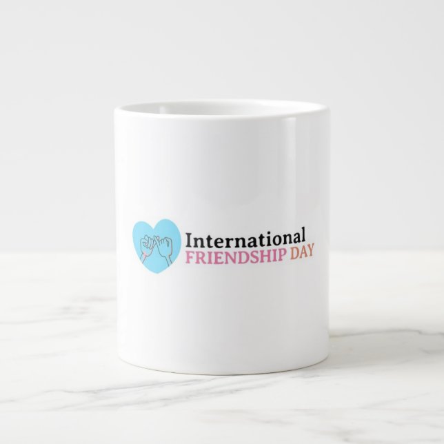 Glad Internationella Vänskapsdagen Jumbo Mugg (Framsidan)