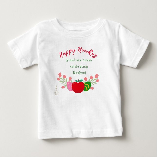 Glad iransk Nowruz Helt Ny Människa Firar  T Shirt (Framsida)