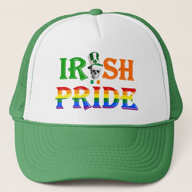 Glad irländsk pridest patrick's day truckerkeps (Framsida)