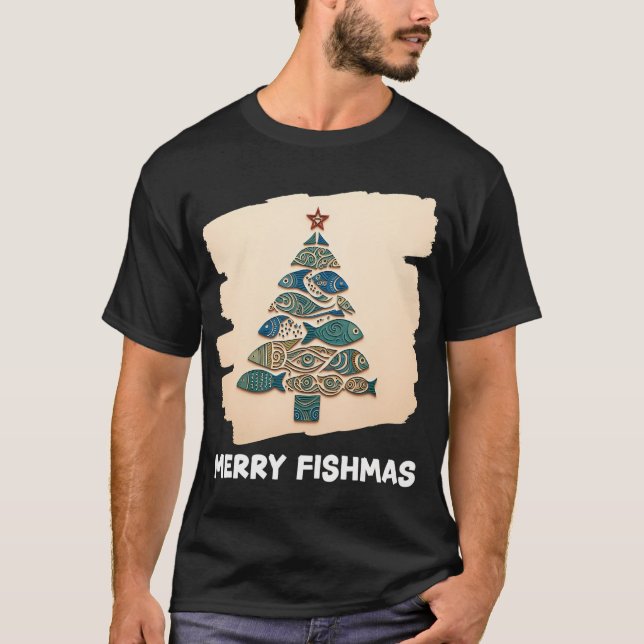 GLAD ISFISKANDE JUL T SHIRT (Framsida)