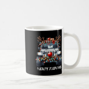 Glad Jeepmas ful Ljusstake Jul Kaffemugg