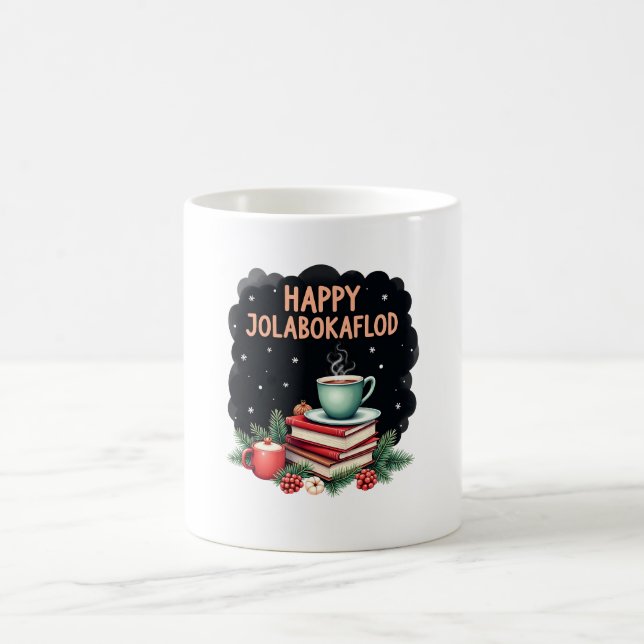 Glad Jolabokaflod Familjehögtidsgåva Kaffemugg (Center)