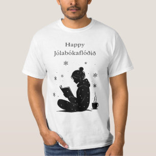 Glad Jolabokaflod – Isländsk bokflodsgåva T Shirt