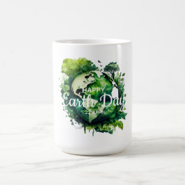 Glad jordens dag firande 2026 kaffemugg