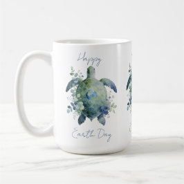 Glad jordens dag Sköldpaddsdesign Kaffemugg