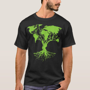 Glad jordens dag Träd Rötter, Miljö, Planet T Shirt