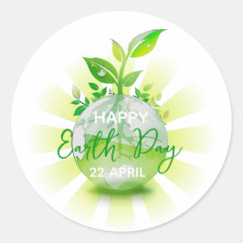 GLAD JORDENSDAGEN 2026 RÄDDA PLANETEN RUNT KLISTERMÄRKE