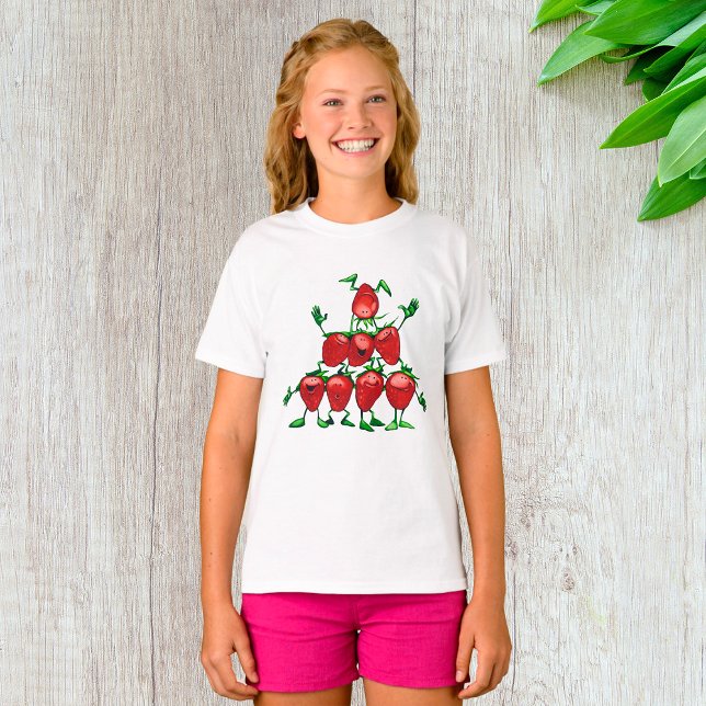 Glad Jordgubbs Familj Fruktpyramid T Shirt (Skapare uppladdad)