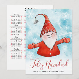 Glad jul 2026 Kalender Nordisk Tomte Jul Julkort