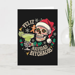Glad jul Achos Rolig Dödskalle Spanska God Jul Kort
