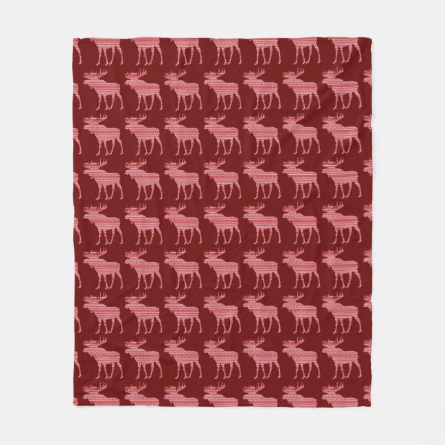 GLAD JUL ÄLG  FLEECEFILT (Framsidan)